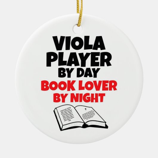 Viola Player van Day Book Lover by Night Keramisch Ornament (Voorkant)