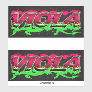 Viola Prénom Graffiti Autocollants