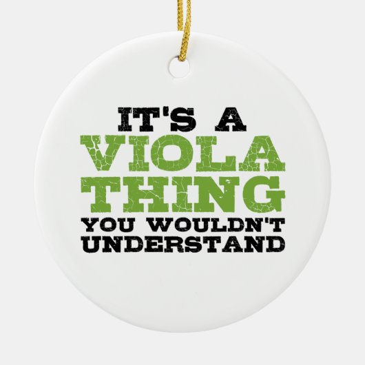 Viola Thing Keramisch Ornament (Voorkant)
