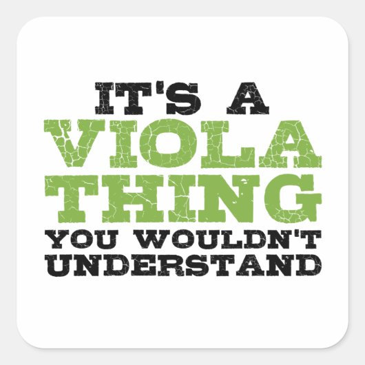 Viola Thing Vierkante Sticker (Voorkant)
