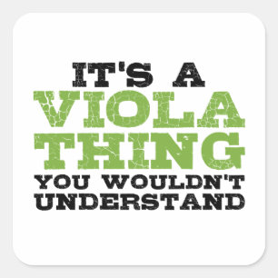 Viola Thing Vierkante Sticker