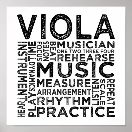 Viola Typografie Poster (Voorkant)