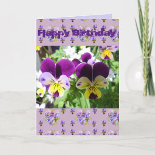 Viola violet Pansy Joli Jardin Carte photo