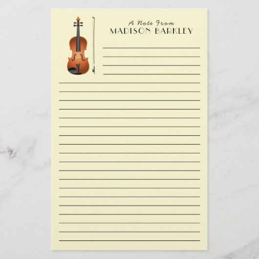 Viola Violin Music Teacher Musician Briefpapier (Voorkant)