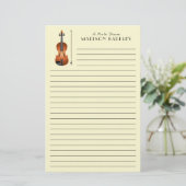 Viola Violin Music Teacher Musician Briefpapier (Staand voorkant)