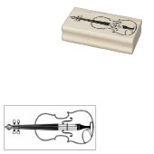 Viola Violin Music Teacher Musician Rubberstempel (Gestempeld)
