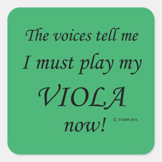 Viola Voices zegt dat hij vierkant Sticker moet sp (Voorkant)