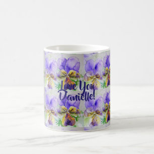 Viola Waterverf Flowers Floral Love Damas Mok