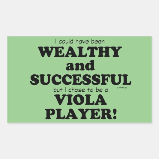 Viola Wealthy & Réussite Sticker Rectangulaire (Devant)