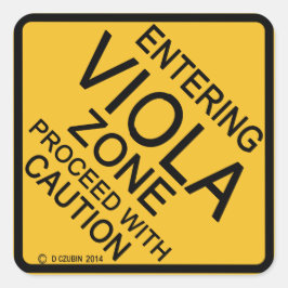 Viola Zone invoeren Vierkante Sticker