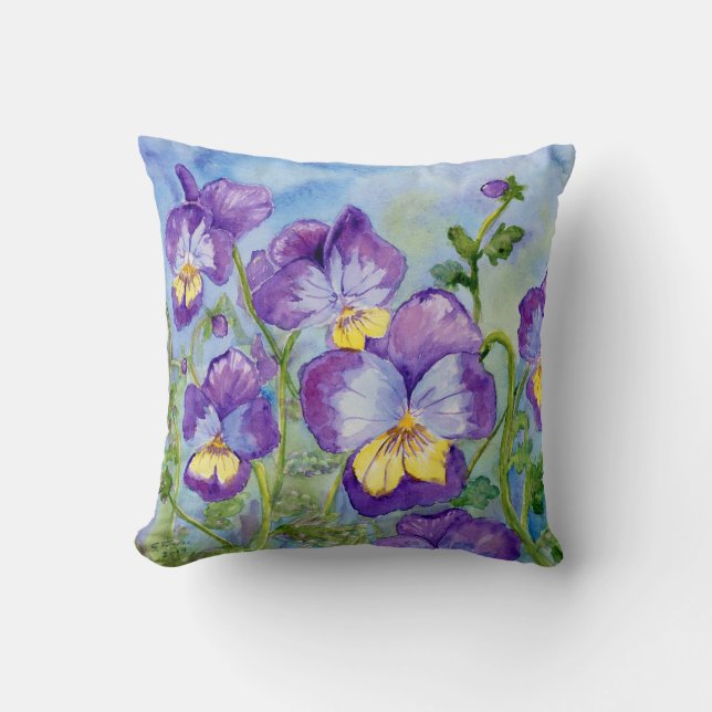 "Violas" Accent Pillow Kussen (Voorkant)