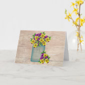 Violas Large Font Moederdag Kaart (Gele Bloem)