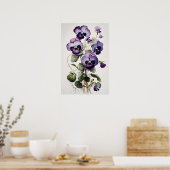 Violas violet Fleur Art Imprimer Poster (Cuisine)