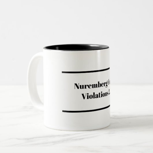 Violations du code de Nuremberg 2.0 Mug (Devant gauche)
