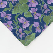  Violet Aangepaste vlootsbank op marineblauw Fleece Deken (Hoek)