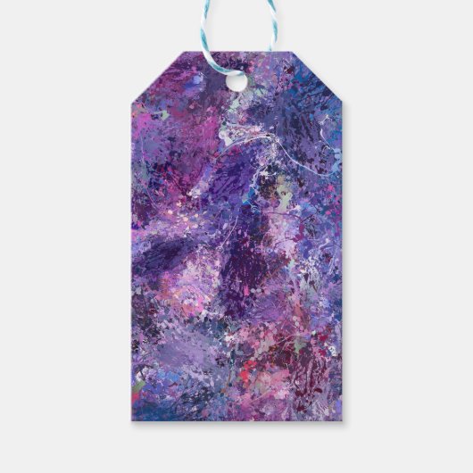 Violet abstractie cadeaulabel (Voorkant)