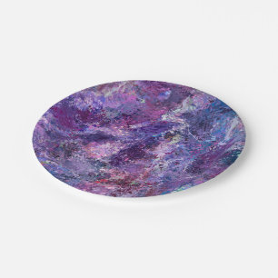 Violet abstractie papieren bordje