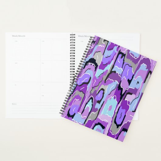 Violet Abstrait avec bleu et noir (Devant avec enveloppe)