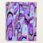 Violet Abstrait avec bleu et noir (Devant)