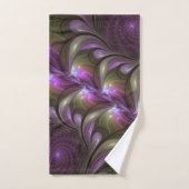 Violet Abstrait violet violet kaki fractal (Serviette à main)