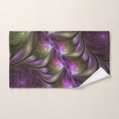 Violet Abstrait violet violet kaki fractal (Serviette à main)