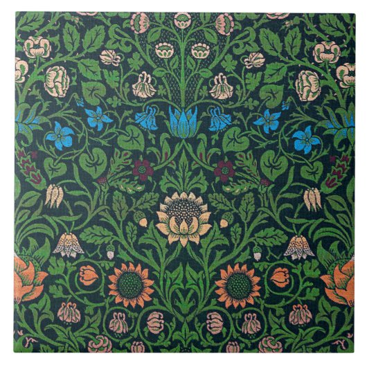Violet and Columbine, William Morris Tegeltje (Voorkant)