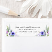 Violet Anemone Flowers Etiket (Insitu)