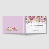 Violet Aquarelle Floral Mariage livre d'hôtes (Complet)