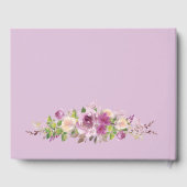 Violet Aquarelle Floral Mariage livre d'hôtes (Verso)