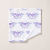 Violet aquarelle Papillon Motif 2 (Gant de toilette)