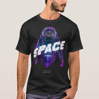 Violet Astronaut Cat Space gebonden T-shirt