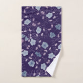 Violet avec bleu (Serviette à main)