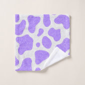 Violet Avec Parties scintillant Sur Toute La Vache (Gant de toilette)