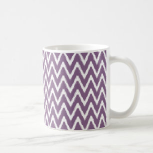Violet Aziatische stemmingen Ikat Chevrons Koffiemok