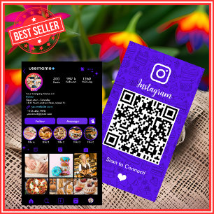 Violet Bakery Instagram Chef QR Code Social Media Visitekaartje
