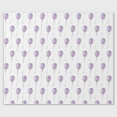 Violet balloon Gift Wrapping Paper - Papier cadeau (Plat)