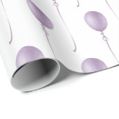 Violet balloon Gift Wrapping Paper - Papier cadeau (Coin rond)