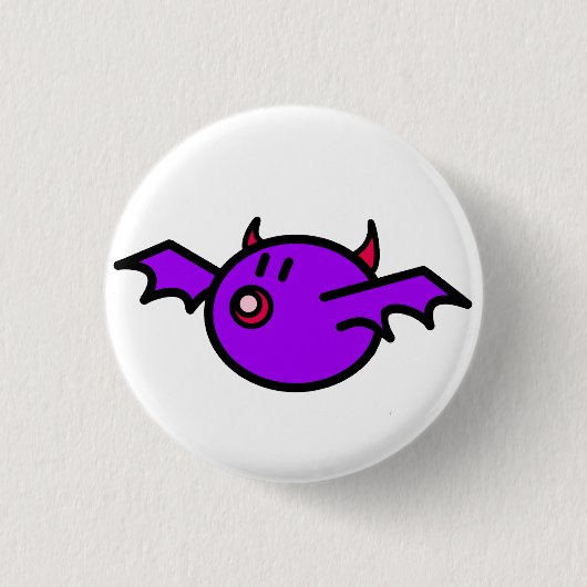 Violet Bat (witte achtergrond) Ronde Button 3,2 Cm (Voorkant)