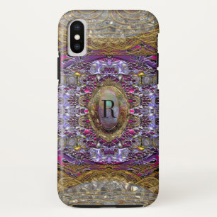 Violet-Baylphine, prachtig monogram iPhone XS Hoesje