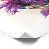 Violet Bee Balm Flower Art Imprimer Poster (Coin)