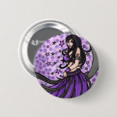Violet Belly Dancer Ronde Button 5,7 Cm (Voorkant /achterkant)