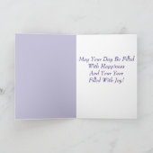 Violet Birth Flower Birthday Kaart (Binnen)