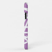 Violet blanc Abstrait Art iPhone 11 Coque (Dos/Droite)