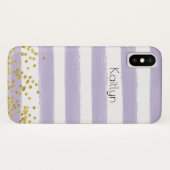 Violet, Blanc Coque-Mate à peine Il iPhone X Coque (Dos (Horizontal))