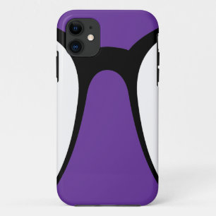 Violet, blanc et noir - coque iphone