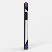 Violet, blanc et noir - coque iphone (Dos/Droite)