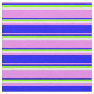 Violet, blauw, Chartreuse en lichte cyaan lijnen Stof
