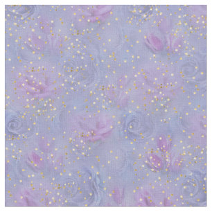 Violet-blauwe Rozen en tulpen met Gold Confetti Stof