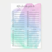 Violet Blauwgroen Waterverf Was de dingen die je m Post-it® Notes (Voorkant)