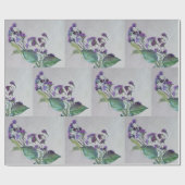 Violet bloem wrapping papier (Vlak)